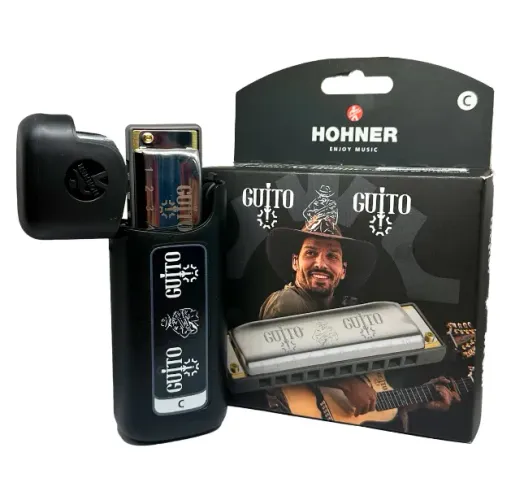 Harmônica Diatônica em C Hohner Edição Especial Guito Show com Case