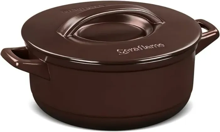 Caçarola de Cerâmica Duo+, 28cm, 6,0 Litros, Chocolate, Ceraflame