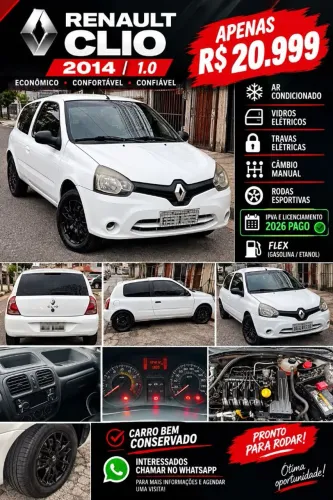 Renault Clio Authentique 1.0/1.0 Hi-power 16V 3P 2014