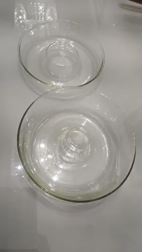 Formas de bolo e pudim vintage de vidro