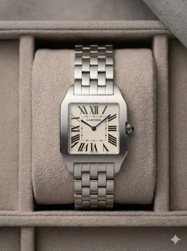 Relógio Santos 100 ANOS Demoiselle Premium - Maquinário CHINES Quartz & Vidro Safira