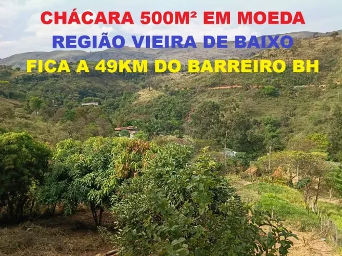Chácara 500m² Em Moeda Região de Vieira de Baixo 49km do Barreiro BH
