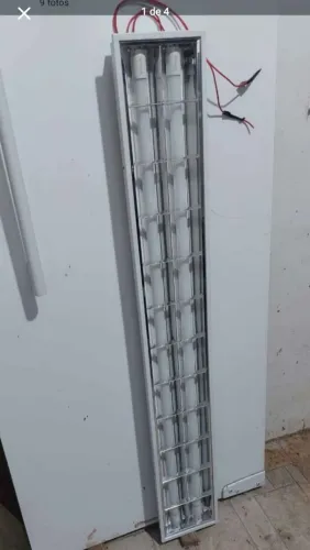 Luminária de embutir aluminio para 2 lâmpadas