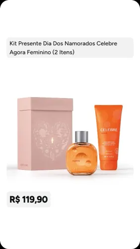 Kit celebre feminino oboticario perfume e hidratante 