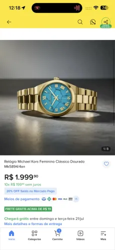 Vendo relógio Michael Kros original