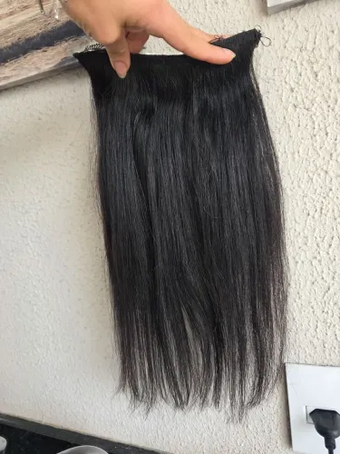 Cabelo humano na tela toc tac 40cm e 47gm