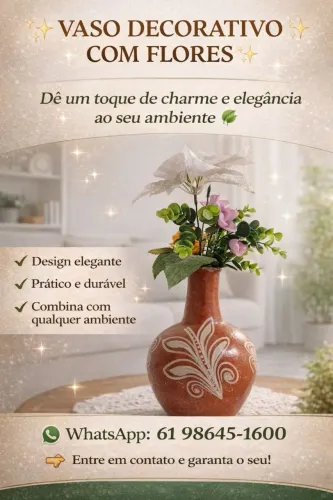 Moringa de Barro, vaso decorativo