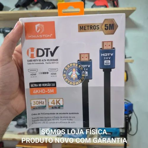 CABO HDMI 4K PRO 5 METROS REFORÇADO PROFISSIONAL