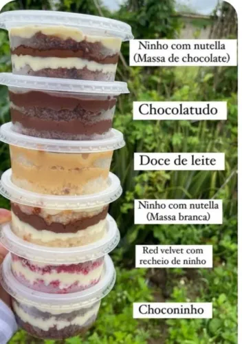 Bolo no pote para aniversários,confraternização,festa escolar,festa da firma,encontros etc