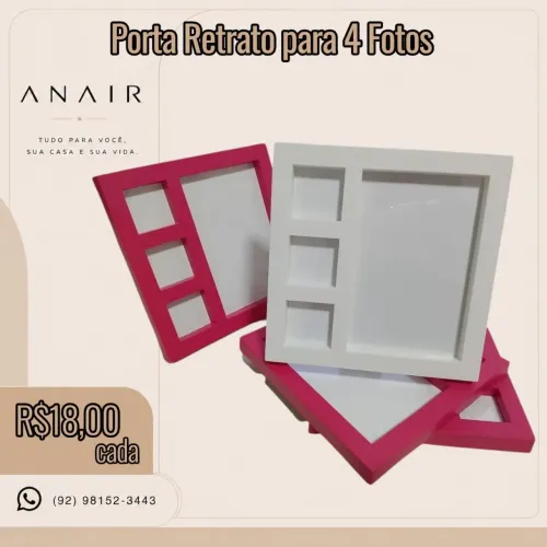 Porta Retrato para 4 Fotos
