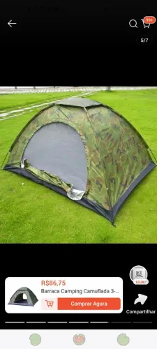 Barraca até 3 pessoas 