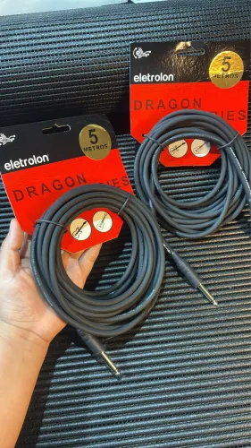 Cabos Eletrolom Dragon 5m blindado anti ruídos