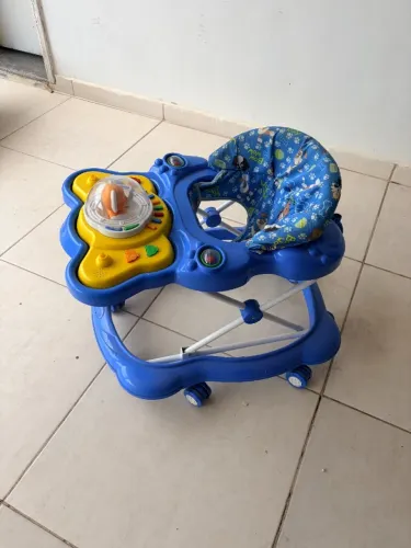 Andador musical megaluxo infantil azul jumbobaby