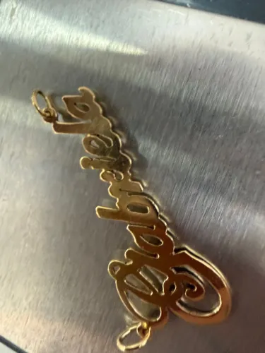 Pingente Gabriela de ouro 18k procedência garantia eterna