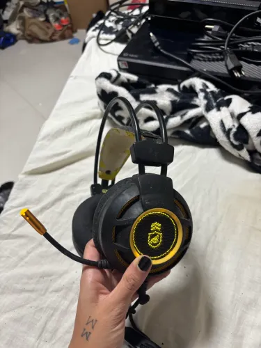 Headset Gamer GShield Armor - Preto e Amarelo