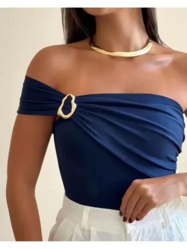 Body Feminino Fivela Orgânica Tendência 2026