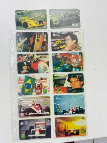 LOTE DE CARTÕES TELEFÔNICOS AYRTON SENNA - COLEÇÃO TELEBRÁS / TELESP