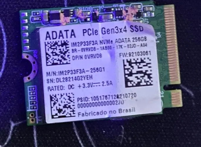 SSD NVMe M.2 - ADATA - 256GB - SUPER RÁPIDO