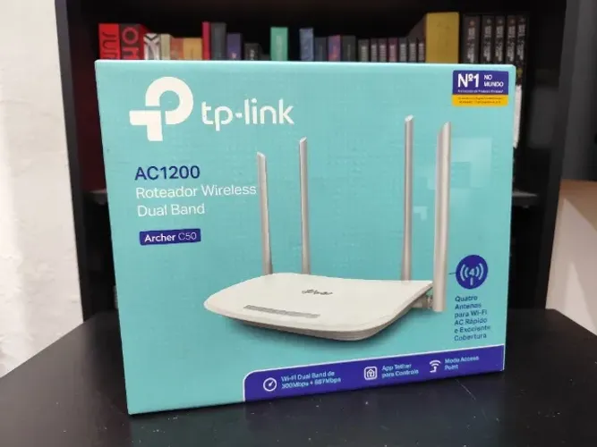 Roteador wireless tp-link ac1200 archer c50 dual band 4 antenas