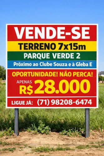 Terreno Parque Verde 2 por R$ 28.000 proximo a Gleba E