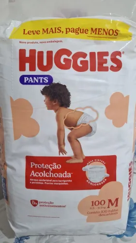 Fralda descartável huggies M 