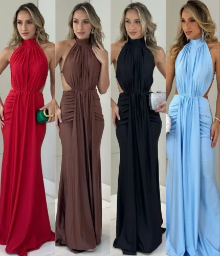 Vestido de Festa M (Cor: Terracota)