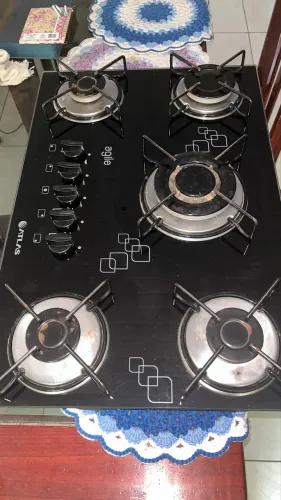 Cooktop Atlas Agile Up Glass 5 Bocas Tripla 
