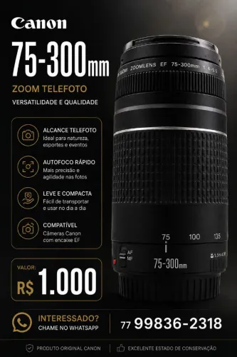 Lente Canon 75-300mm