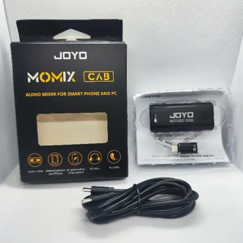 Interface de Áudio Joyo Momix Cab - Grave Suas Lives e Vídeos com Som Profissional Fone kz
