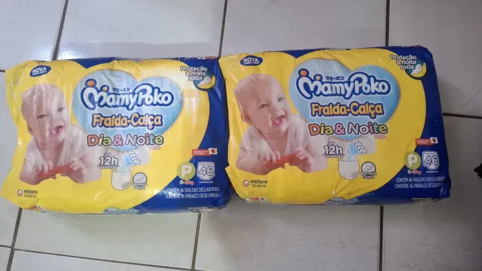 Fralda Mamy PoKo tamanho *P* 46 unidades cada<br>100$