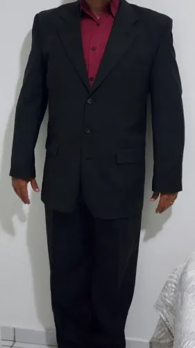 TERNO SOCIAL PRETO - ELEGÂNCIA, QUALIDADE E EXCELENTE ESTADO!