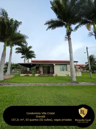 Vendo Casa Mobiliada em Gravatá, 157,31 m², 03 quartos (02 suítes)