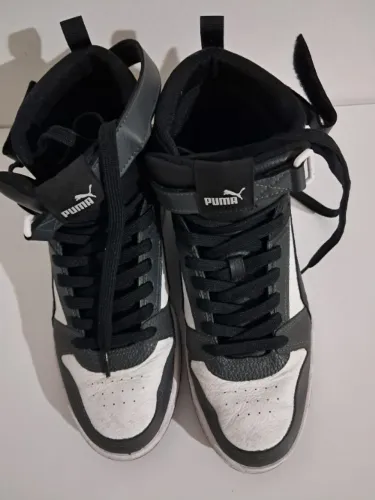 Tênis Cano Alto Puma Rbd Gamer Preto Branco Cinza - Perfeito