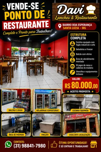 Vende-se ponto de Restaurante