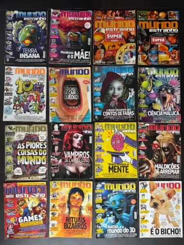 Kit coleção 80 Revistas Mundo Estranho Consultório Recorte