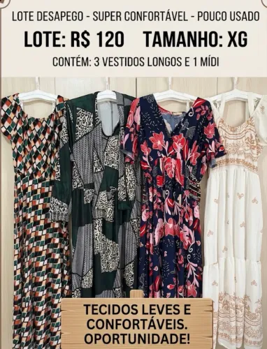 Vestidos longos no precinho R$ 120,00 o lote