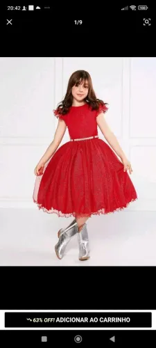 Vestido Infantil de Festa