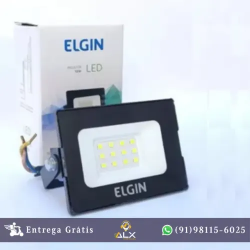 Refletor Projetor Led 30w 10x8,5cm 6500k Preto Elgin *ENTREGA GRÁTIS*