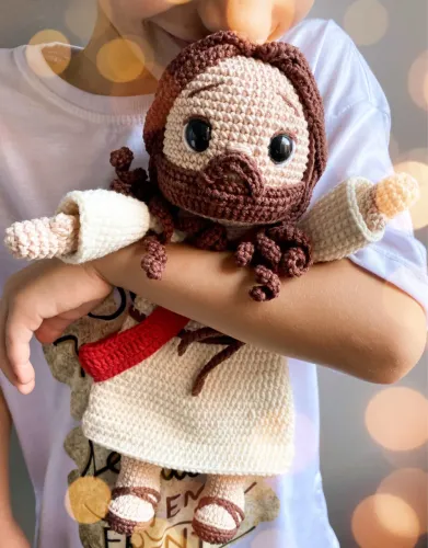 Jesus Meu Melhor Amigo Naninha Boneco RN  Crianças Adultos Amigurumi Personalizado