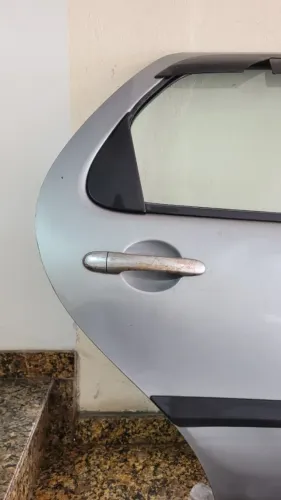 Porta Traseira Direita Fiat Palio 2004-2011 Prata com Vidro