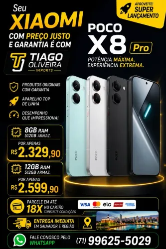 Poco X8 pro - Super Lançamento da Xiaomi a ponta entrega e até 18x no cartão!