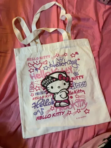 ? Ecobag Hello Kitty Pintada à Mão - Peça Exclusiva