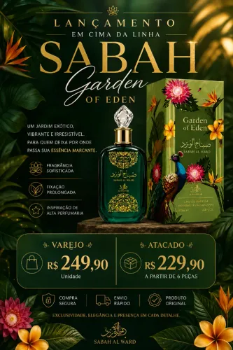 Perfume árabe Sabah Garden Original | Lançamento | 100ml