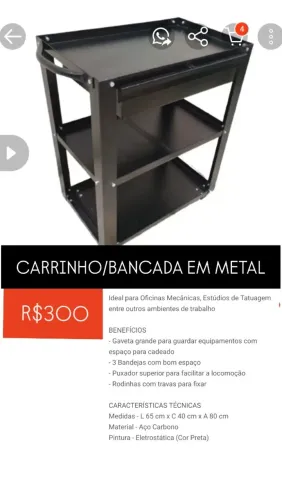 Carrinho ferramentas