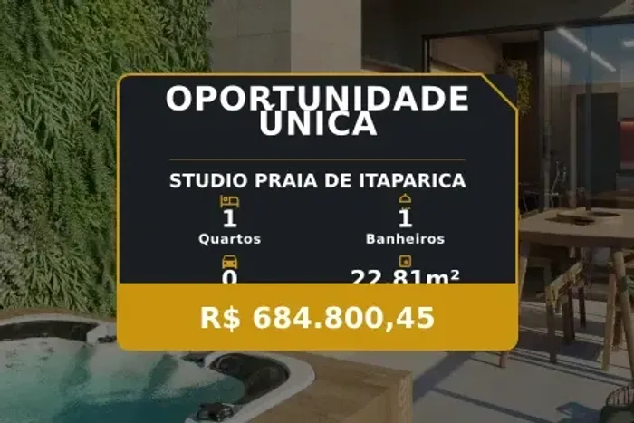 Praia de Itaparica: Studio Garden com lazer completo e segurança moderna!