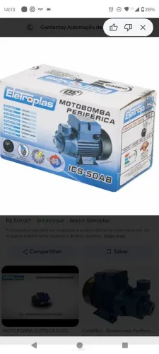 Motobomba Periférica Nova