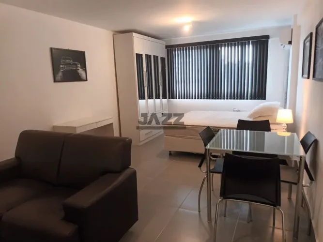 Apartamento para alugar Mobiliado no Edifício Suite Service, 50 m², 1 quarto