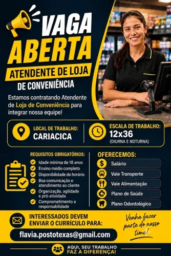 Atendente de loja de Conveniência