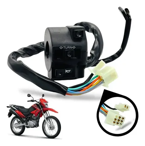 Punho Chave Luz Seta Honda Nxr 150 Bros 2009 2014 10 Fios