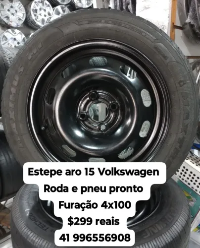Roda aro 15 Volkswagen estepe pronto roda e pneu gol Saveiro Voyage Patati G5 G6 G7 G8 